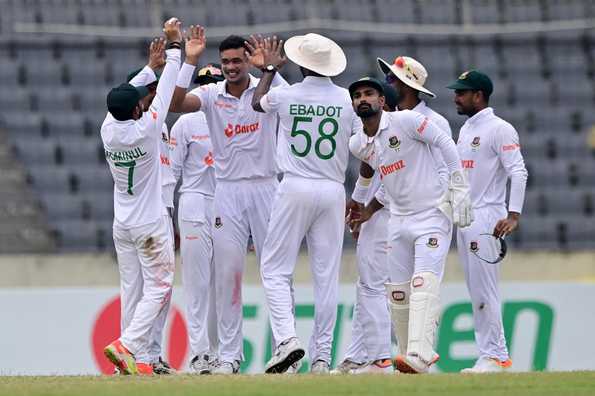 Taskin Ahmed took career-best figures of 4 for 37 in the second innings.