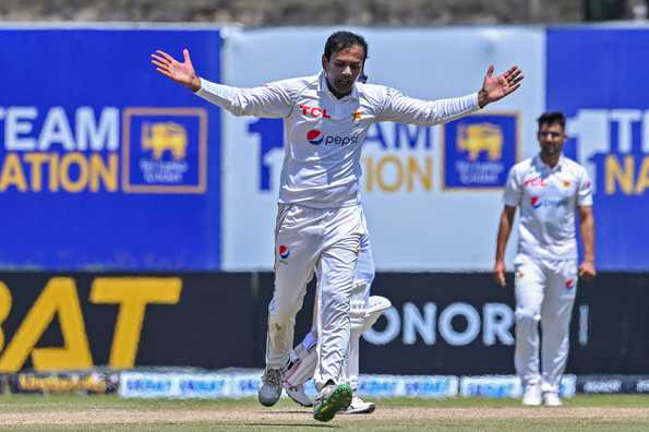 The left-arm spinner bagged his fourth fifer in Tests to leave the hosts reeling