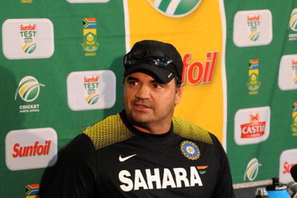 India team bowling coach Joe Dawes speaks to the media during a press conference on day 1 of the 2nd Test match.