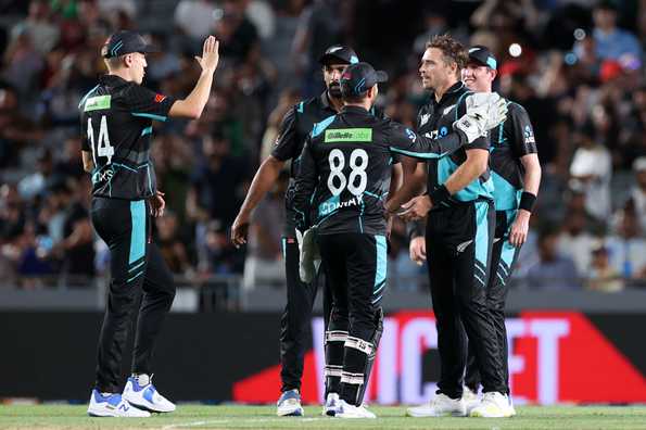 Tim Southee bagged a four-wicket haul in the first T20I