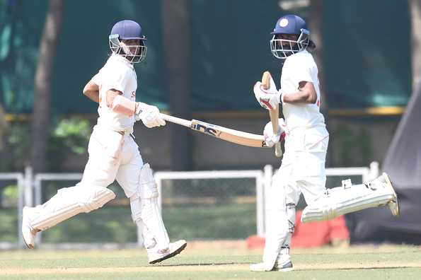 Vishnu Solanki and Shashwat Rawat's centuries went in vain as Mumbai took the first innings lead against Baroda (PC: KK Choudhary)