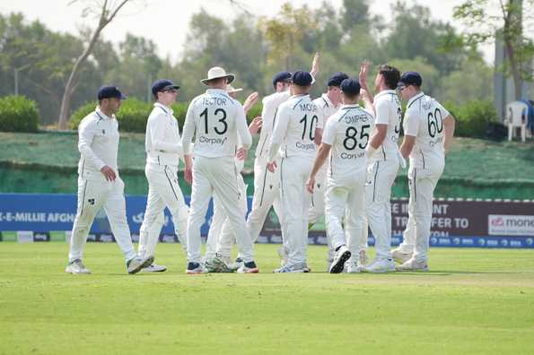 [Pic. Credit: Afghanistan Cricket Board]: Mark Adair (5-39) led a strong bowling performance from Ireland