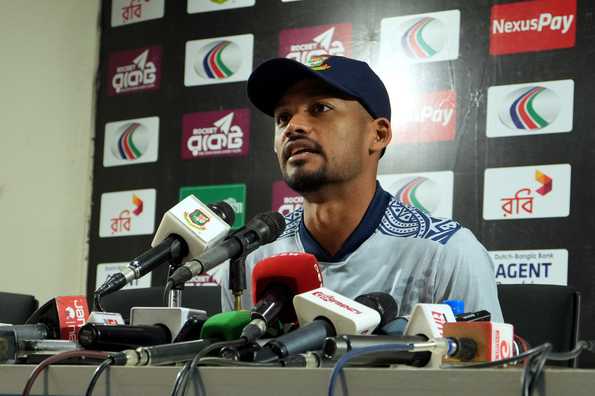 Najmul Hossain Shanto addressing his first press conference as all-format captain.