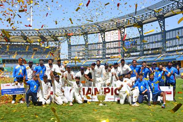 Ajinkya Rahane led Mumbai clinched their 42nd Ranji Trophy title. [Photo credit: KK Choudhary]