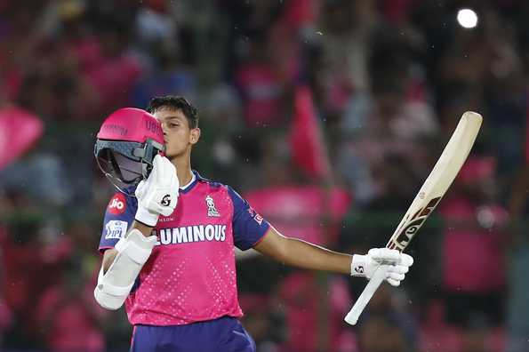 Jaiswal hit his second IPL century to guide RR's chase. 