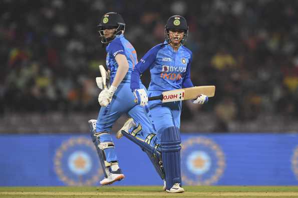 Smriti Mandhana and Shafali Verma have forged a solid partnership up top for India.