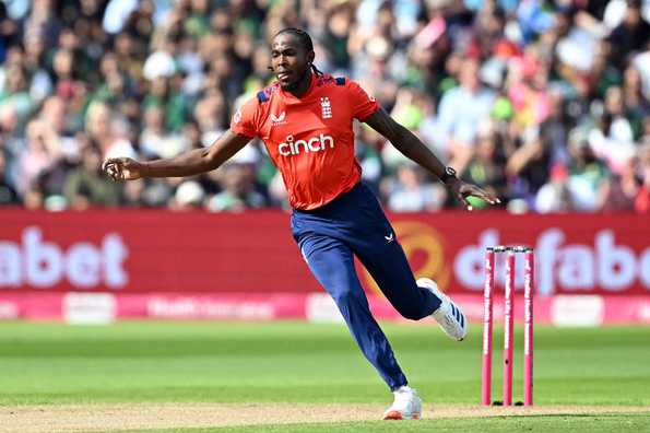 Jofra Archer took 2 for 28 in his first game for England since March 2023.