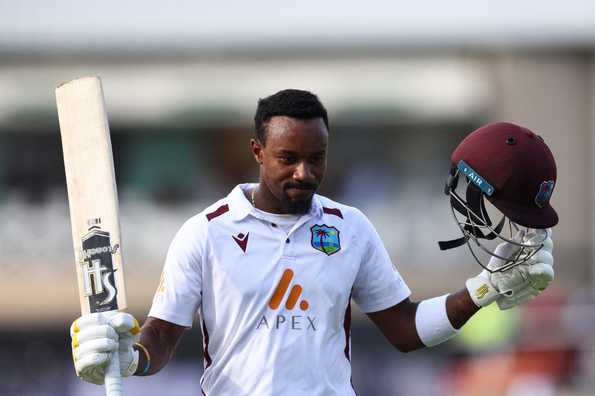 Kavem Hodge got his maiden Test ton