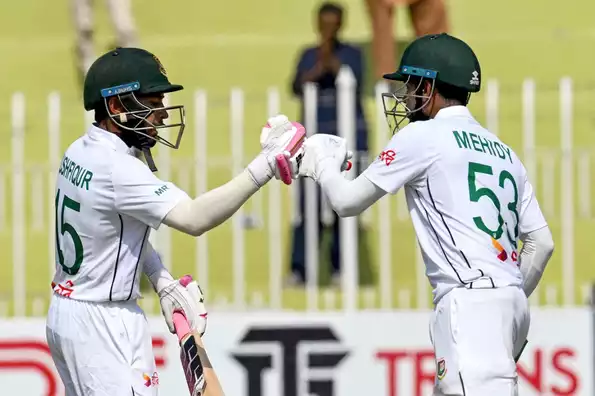 Mehidy scored 77 whereas Mushfiqur racked up 191, his first overseas hundred in seven years