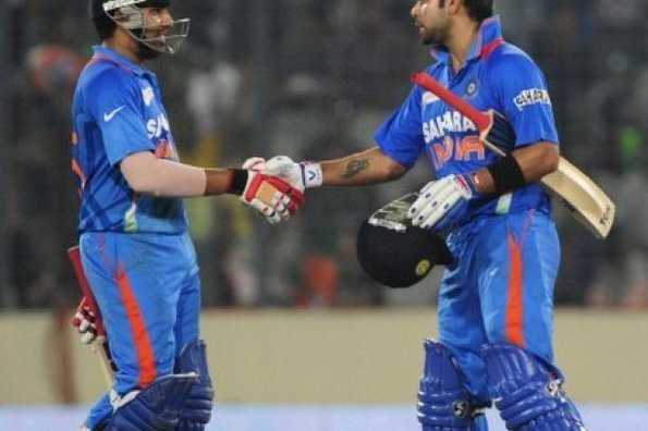 Kohli and Rohit Sharma won the match for India with a century stand.