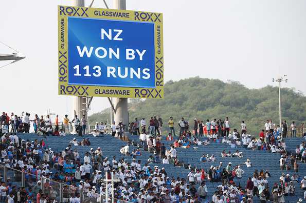  New Zealand clinched a historic series win with victory in Pune.