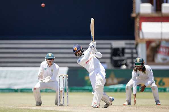 Dhananjaya de Silva departed after a fine fifty.