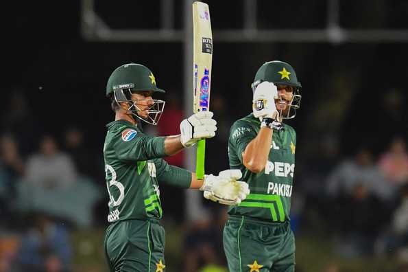 Saim Ayub and Salman Agha were involved in a 141-run stand