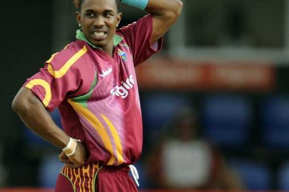 West Indies' Darren Bravo reacts during the third one-dayer at the Beausejour cricket ground in Gros-Islet, St. Lucia, July 3. India are now one step away from a rare One-day International series victory in the Caribbean.