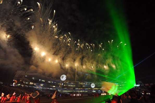 Spectators watch fireworks at the closing ceremony of the Indian Premier League at the Wanderers Stadium in Johannesburg on May 24. South African cricket personalities have praised the Indian Premier League won by Deccan Chargers at the weekend.