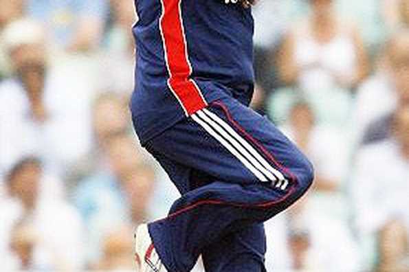 England's Samit Patel bowls during the third Natwest one day International against South Africa at The Brit Oval cricket ground. Patel took five wickets and Andrew Flintoff hit 78 not out to inspire England to a 126-run win, and an unassailable 3-0 series lead.