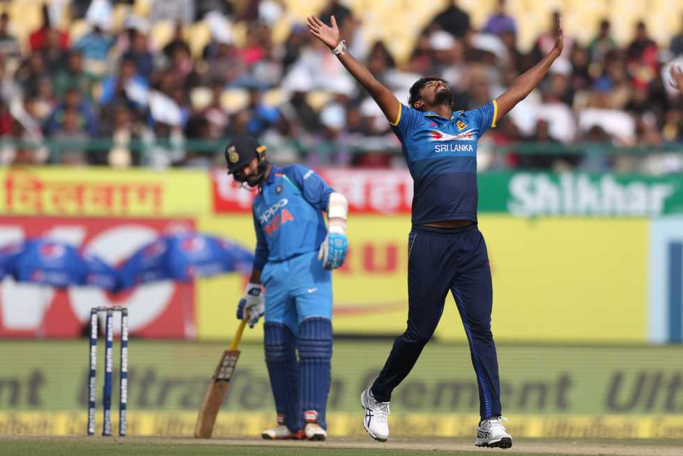 Twice in this series Suranga Lakmal has shown up India's batting on greentops 