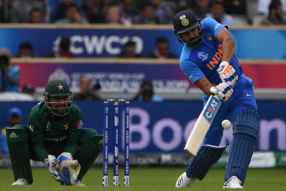 Rohit Sharma raced away to his fastest fifty - of 34 balls - filling the early aggressor's void left by Shikhar Dhawan's injury