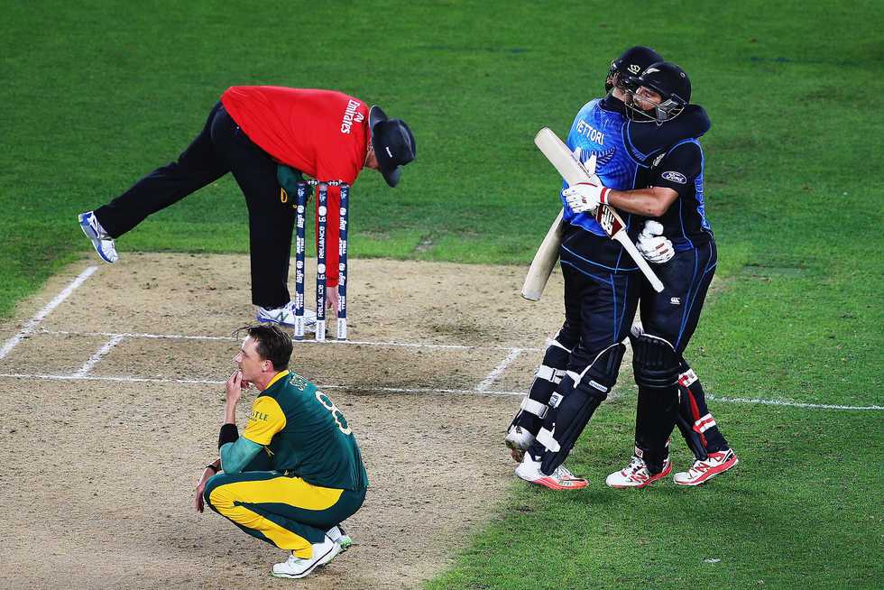 The moment after South Africa's hopes went crashing