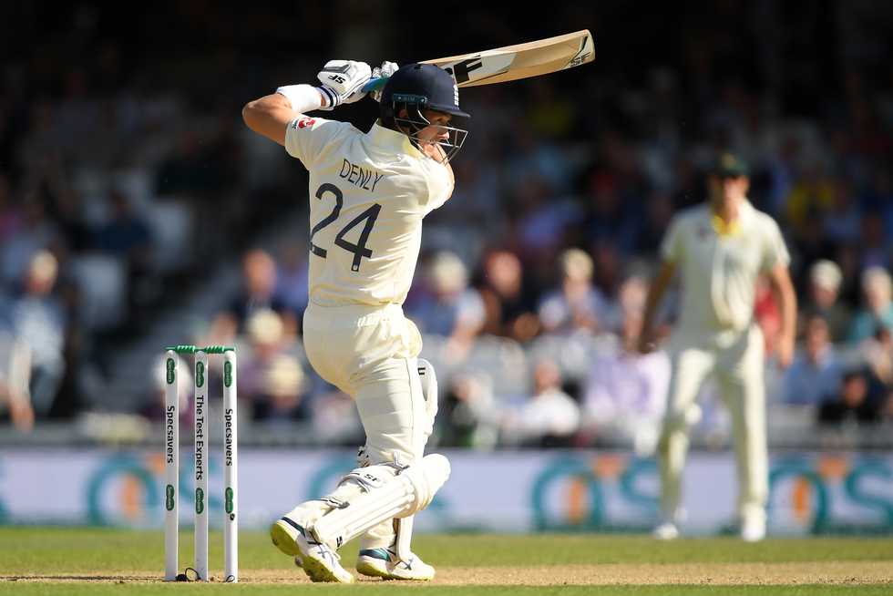 When he was not inside-edging Cummins for four, Denly was placing him through the covers with an identical albeit better-executed drive