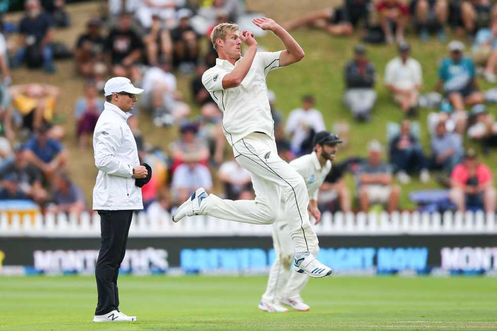 Kyle Jamieson made his Test debut against India in the Wellington Test, and bagged three wickets on the opening day