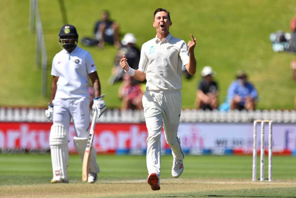 Trent Boult bagged three wickets to leave India reeling in the contest