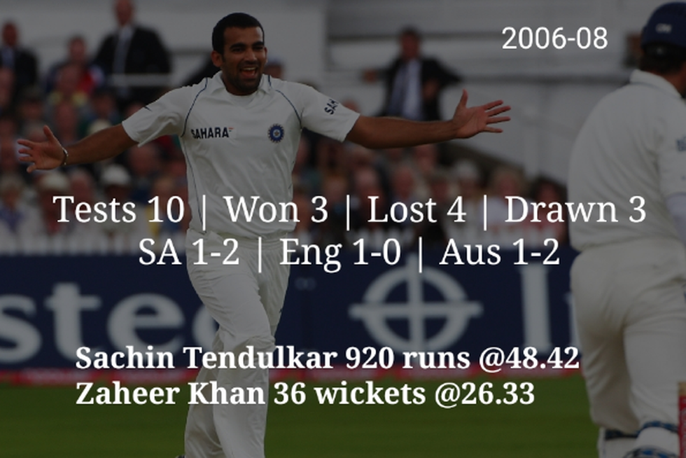 Zaheer Khan played a key role in India's series win against England in Cycle 4