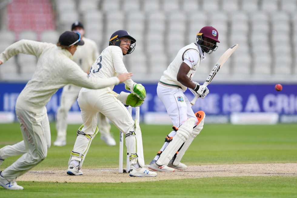 Shamarh Brooks scored fifties in both the innings of the Old Trafford Test