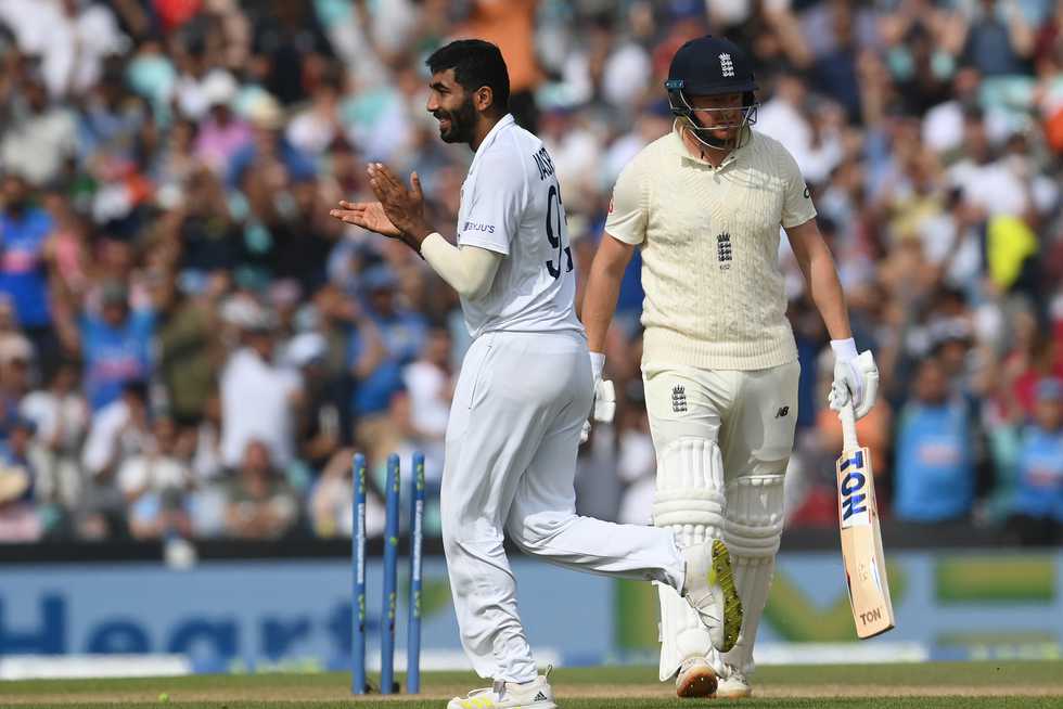 Bumrah castled Bairstow with an inch-perfect yorker.