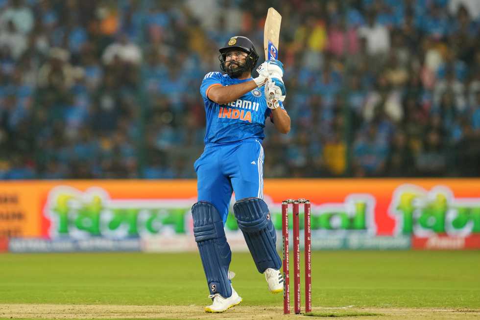 Rohit scored a 69-ball 121* in Bengaluru. 