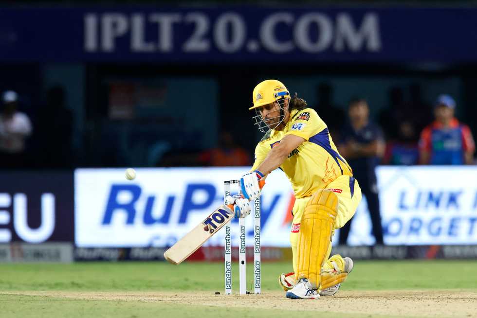 MS Dhoni turned back the clock in Jaipur with an imperious extra cover six