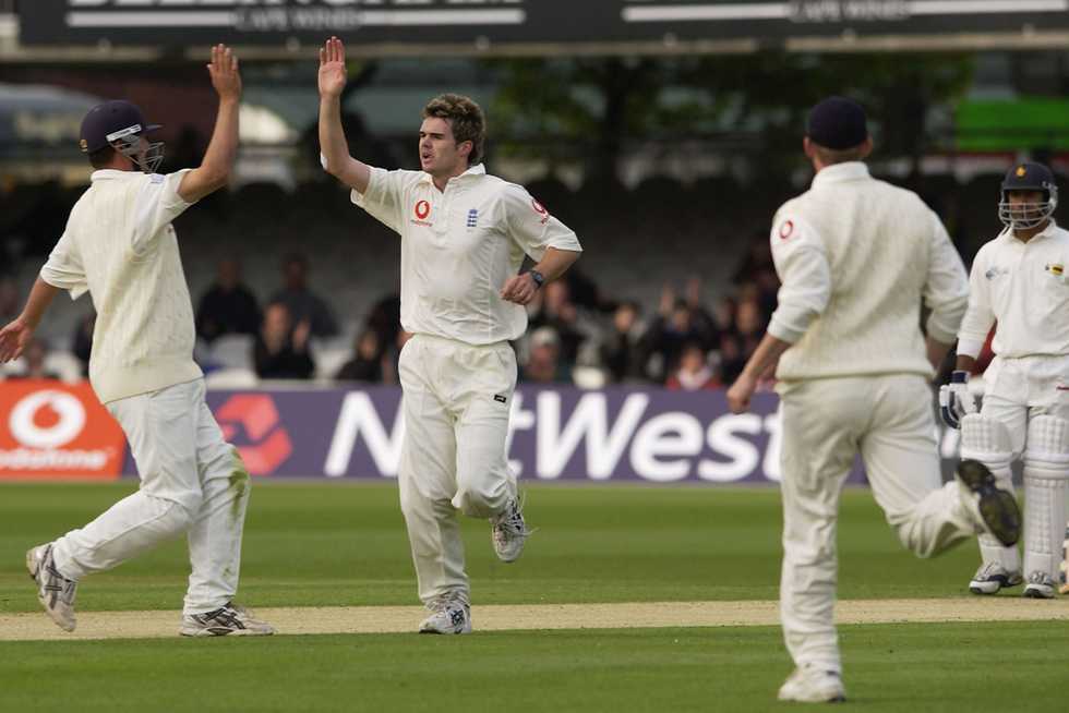 Anderson made his Test debut against Zimbabwe at Lord's in 2003.