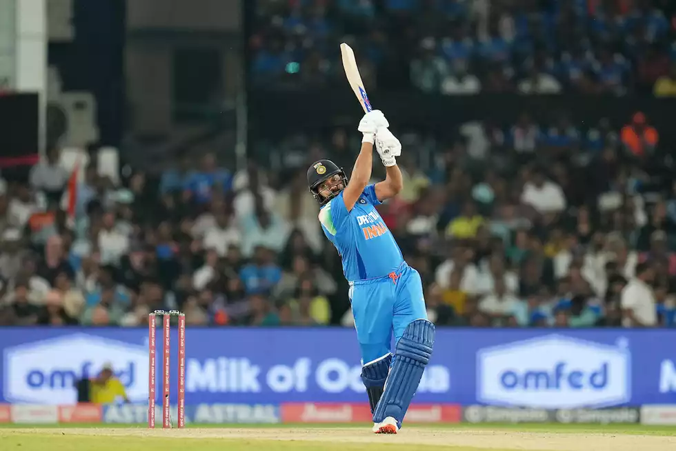 Rohit hit 7 sixes en route to his 32nd ODI century